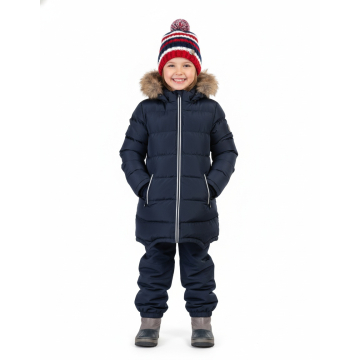 Dívčí zimní kabátek s kožíškem | Teplý, prošívaný