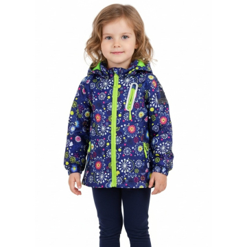 Dětská dívčí šusťáková bunda s fleecem | Nepromokavá na jaro a podzim