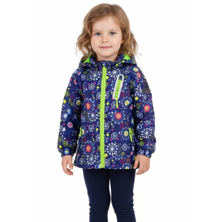 Dětská dívčí šusťáková bunda s fleecem | Nepromokavá na jaro a podzim