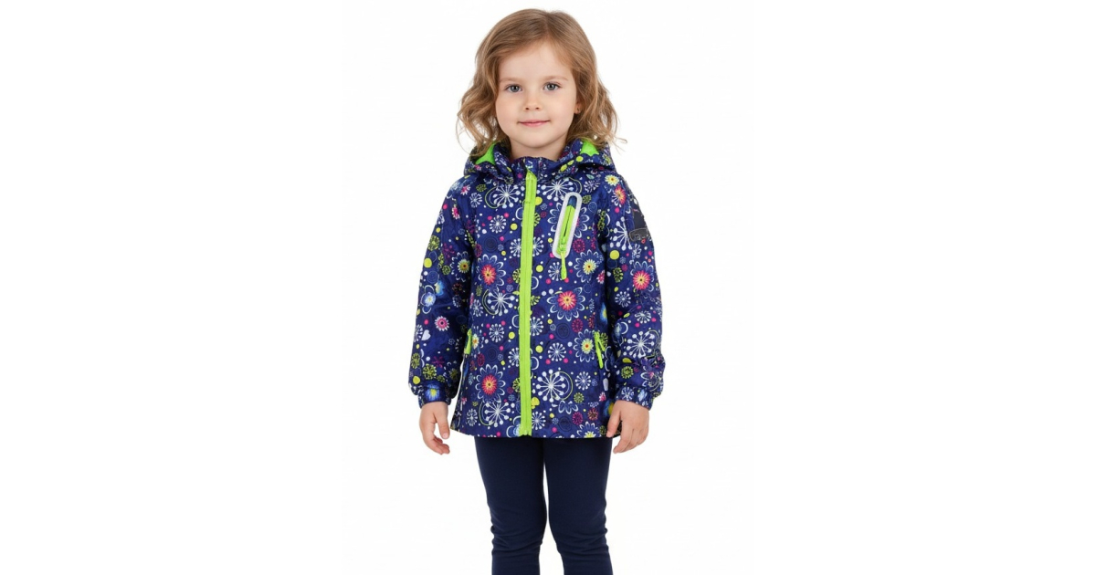 Dětská dívčí šusťáková bunda s fleecem | Nepromokavá na jaro a podzim
