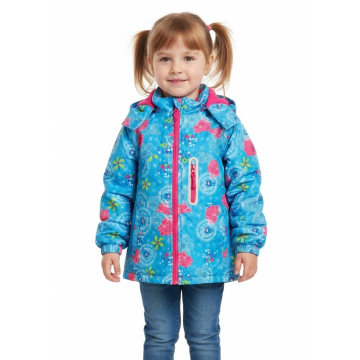 Dětská dívčí šusťáková bunda s fleecem | Nepromokavá na jaro a podzim
