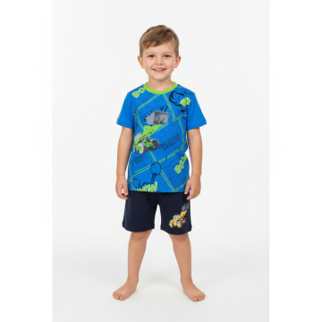 Chlapecké letní pyžamo Traktor Nakladač | Pohodlí pro malé kluky