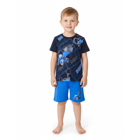 Chlapecké letní pyžamo Traktor Nakladač | Pohodlí pro malé kluky