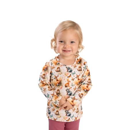 Dívčí triko lesní zvířátka | Česká výroba Betty Mode