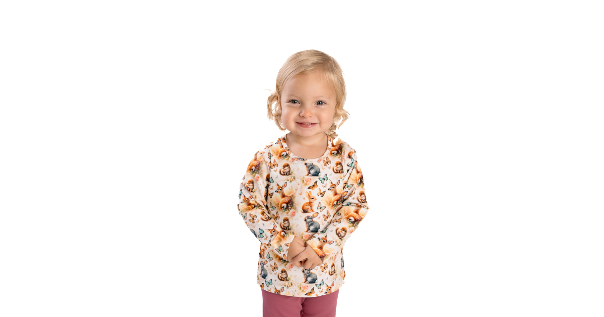 Dívčí triko lesní zvířátka | Česká výroba Betty Mode