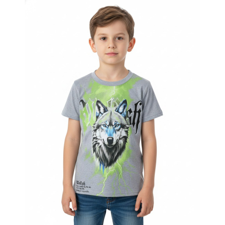 Letní tričko pro kluky s vlkem | Pohodlné, prodyšné 🐺