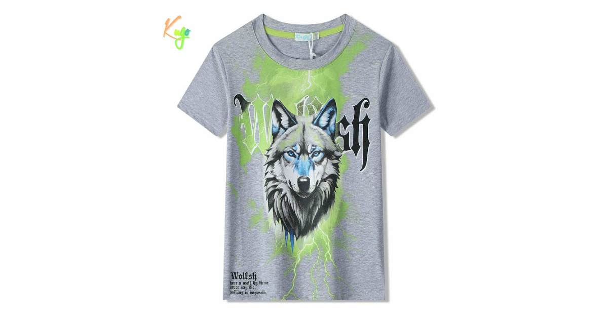 Letní tričko pro kluky s vlkem | Pohodlné, prodyšné 🐺