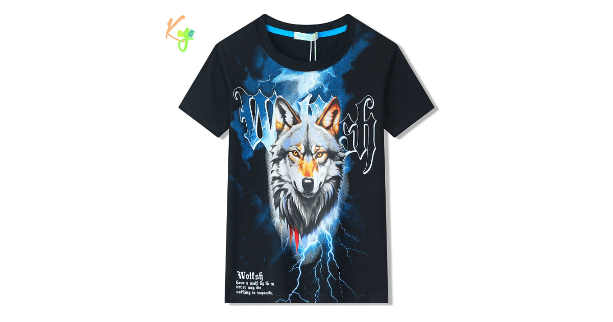 Letní tričko pro kluky s vlkem | Pohodlné, prodyšné 🐺