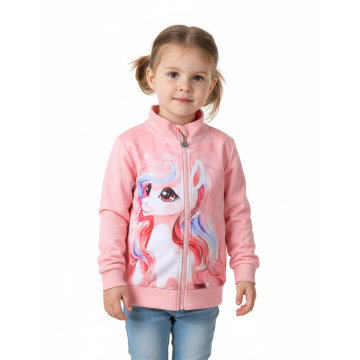 Dívčí funkční mikina s poníkem | Rychleschnoucí, lehká