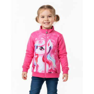 Dívčí funkční mikina s poníkem | Rychleschnoucí, lehká