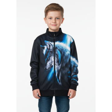 Chlapecká mikina s vlkem – měkká, teplá a stylová