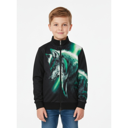 Chlapecká mikina s vlkem – měkká, teplá a stylová