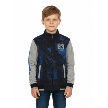 Chlapecká tepláková mikina s komiksovým basketbalovým potiskem