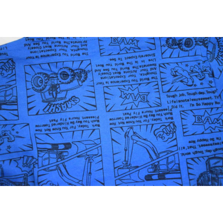 Chlapecká mikina s traktorem | Bavlněná, zip, komiksový vzor