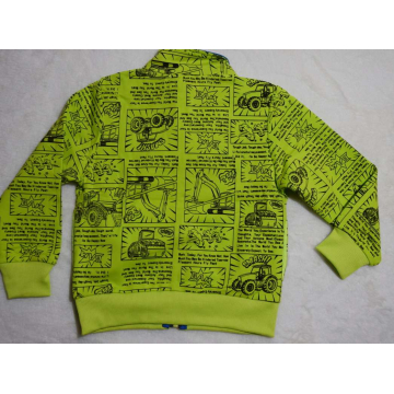 Chlapecká mikina s traktorem | Bavlněná, zip, komiksový vzor