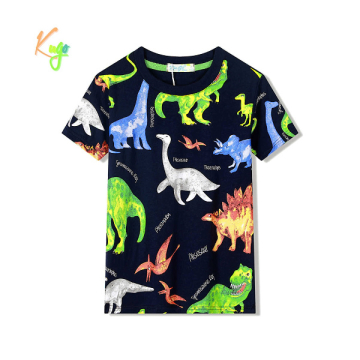 Chlapecké letní tričko s dinosaury | Bavlna | Krátký rukáv