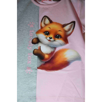 Dívčí letní tričko s liškou | Bavlněné, pohodlné | E-shop