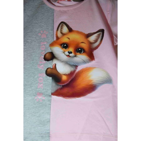 Dívčí letní tričko s liškou | Bavlněné, pohodlné | E-shop