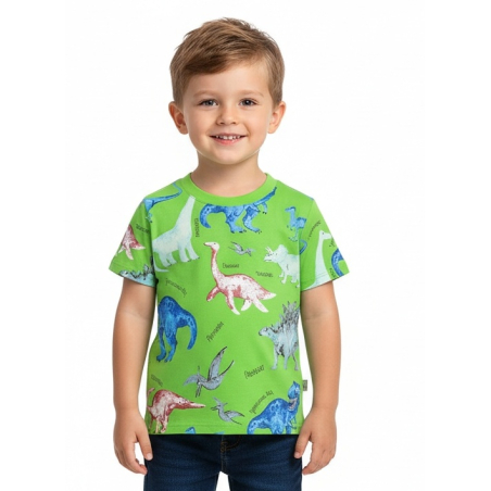 Chlapecké letní tričko s dinosaury | Bavlna | Krátký rukáv