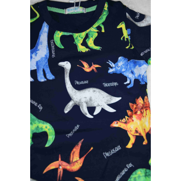 Chlapecké letní tričko s dinosaury | Bavlna | Krátký rukáv