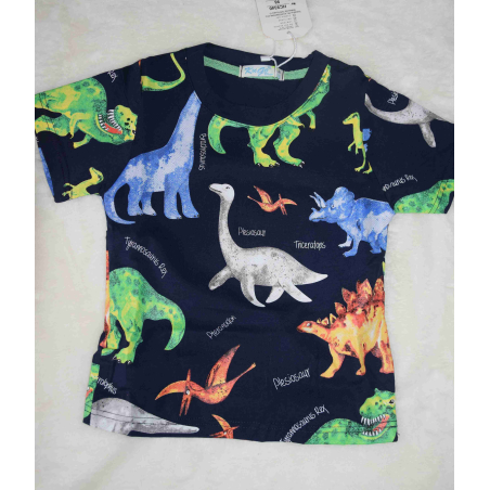 Chlapecké letní tričko s dinosaury | Bavlna | Krátký rukáv