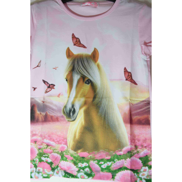 Dívčí letní tričko s koníkem | Bavlna | Pohodlné