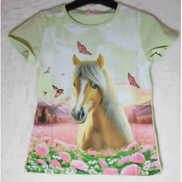 Dívčí letní tričko s koníkem | Bavlna | Pohodlné