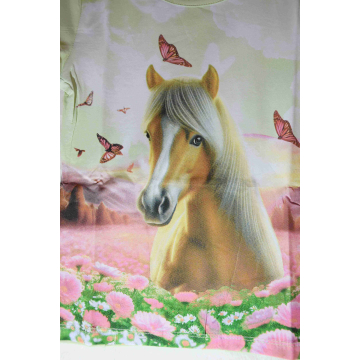 Dívčí letní tričko s koníkem | Bavlna | Pohodlné