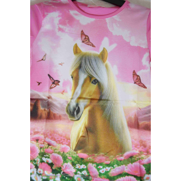 Dívčí letní tričko s koníkem | Bavlna | Pohodlné