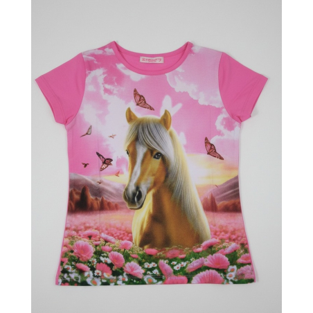 Dívčí letní tričko s koníkem | Bavlna | Pohodlné