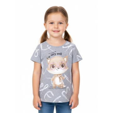 Dívčí letní tričko s liškou | Bavlna, pohodlný střih