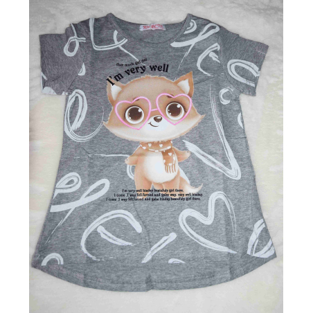 Dívčí letní tričko s liškou | Bavlna, pohodlný střih