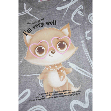 Dívčí letní tričko s liškou | Bavlna, pohodlný střih