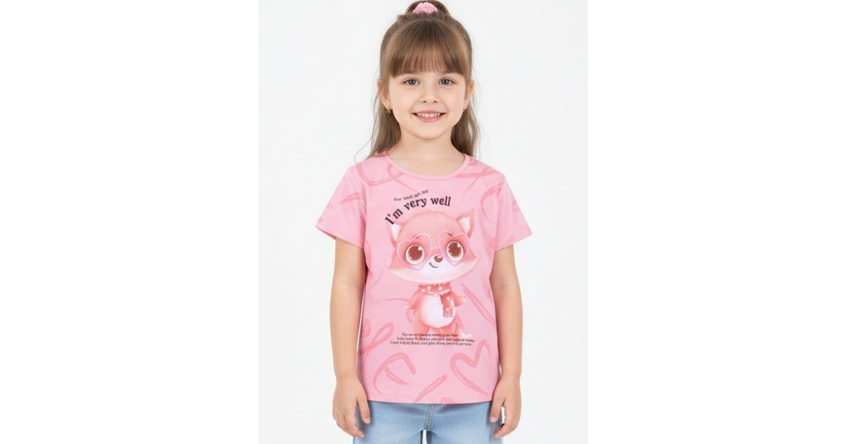 Dívčí letní tričko s liškou | Bavlna, pohodlný střih