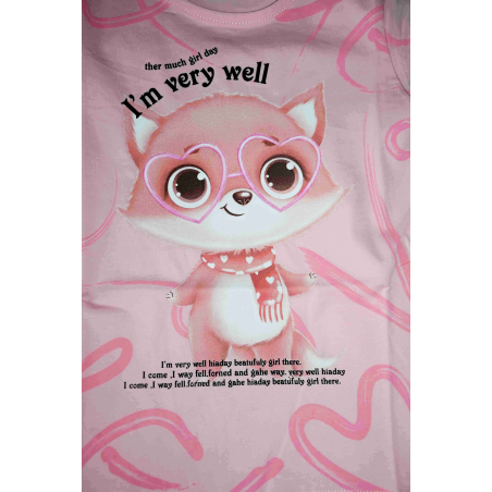 Dívčí letní tričko s liškou | Bavlna, pohodlný střih