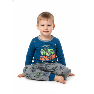 Chlapecké pyžamo s traktorem – svítící potisk | 100% bavlna