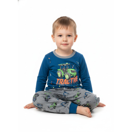 Chlapecké pyžamo s traktorem – svítící potisk | 100% bavlna