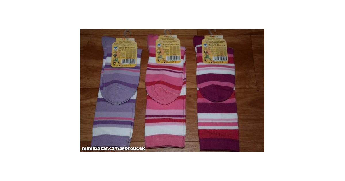 Dívčí pruhované podkolenky Rewon vel.24-26  24