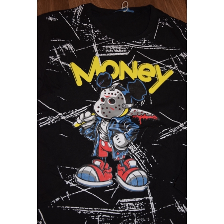 Chlapecké tričko dlouhý rukáv myšák Kugo - černé