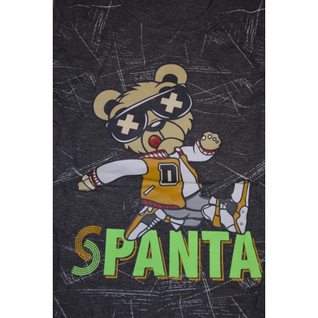 Chlapecké triko dlouhý rukáv medvěd Kugo - šedé