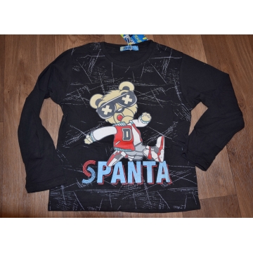 Chlapecké triko dlouhý rukáv  medvěd Kugo - černé