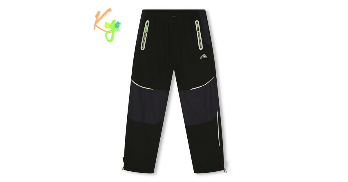 Zimní teplé šustákové kalhoty s fleesem