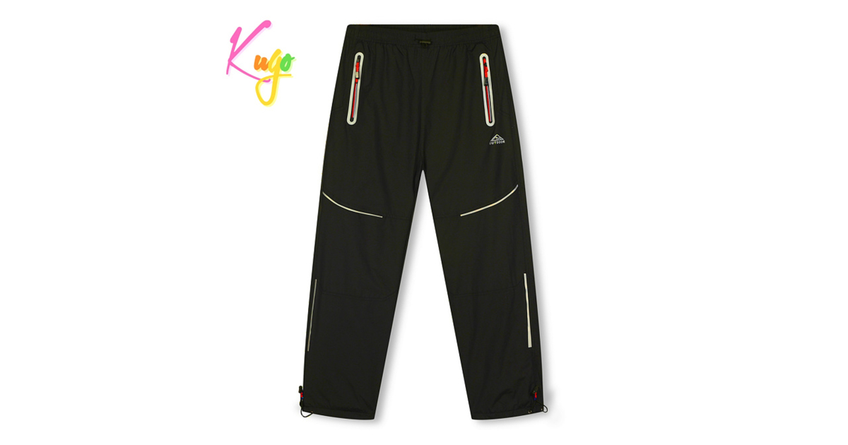 Zimní teplé šustákové kalhoty s fleesem