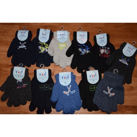 Chlapec. pletené rukavice 13-14cm