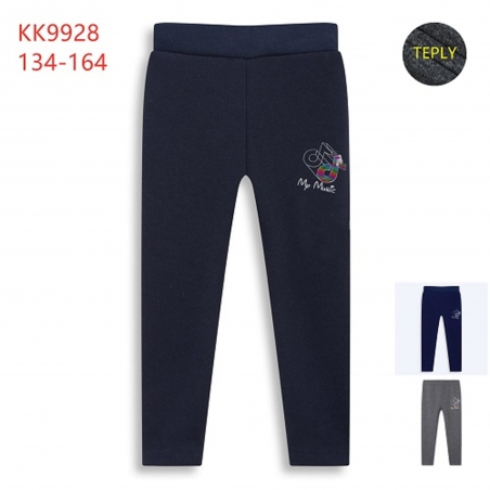 Dívčí zateplené thermo legíny TIK TOK s flitry