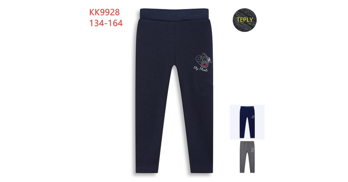 Dívčí zateplené thermo legíny TIK TOK s flitry