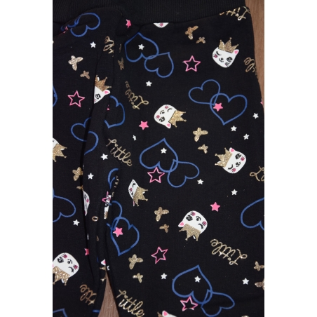 Dívčí zateplené zimní legínky s kožíškem | 100% bavlna