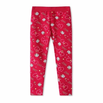 Dívčí zateplené zimní legínky s kožíškem | 100% bavlna