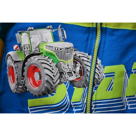 Chlapecká tepláková mikina s traktorem – svítí ve tmě