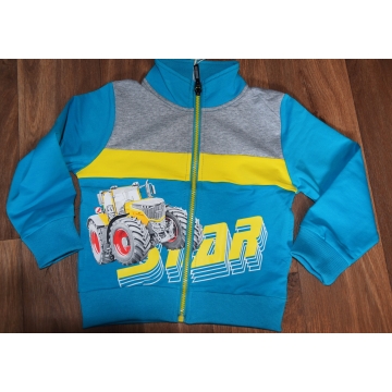 Chlapecká tepláková mikina s traktorem – svítí ve tmě